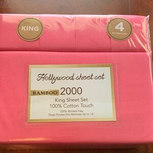 Bamboo 2000 King Sheet Set - Pink
